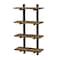 Alaterre Furniture Pomona 36"H 4-Shelf Metal and Solid Wood Bath Wall Shelf AMBA5920 - alternate 7